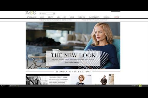 Marks & Spencer's new website has lots of editorial content